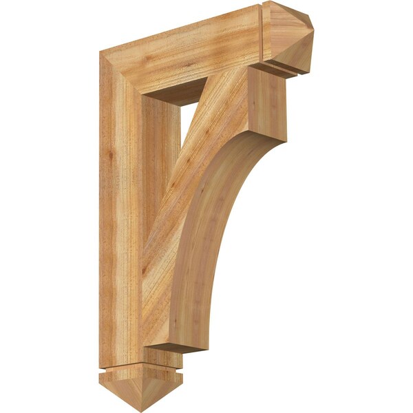 Ekena Millwork Westlake Arts & Crafts Rough Sawn Bracket, Western Red Cedar, 6"W x 26"D x 38"H BKT06X26X38WTL03RWR - main